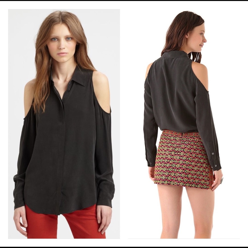 Equipment Nixie cold shoulder blouse